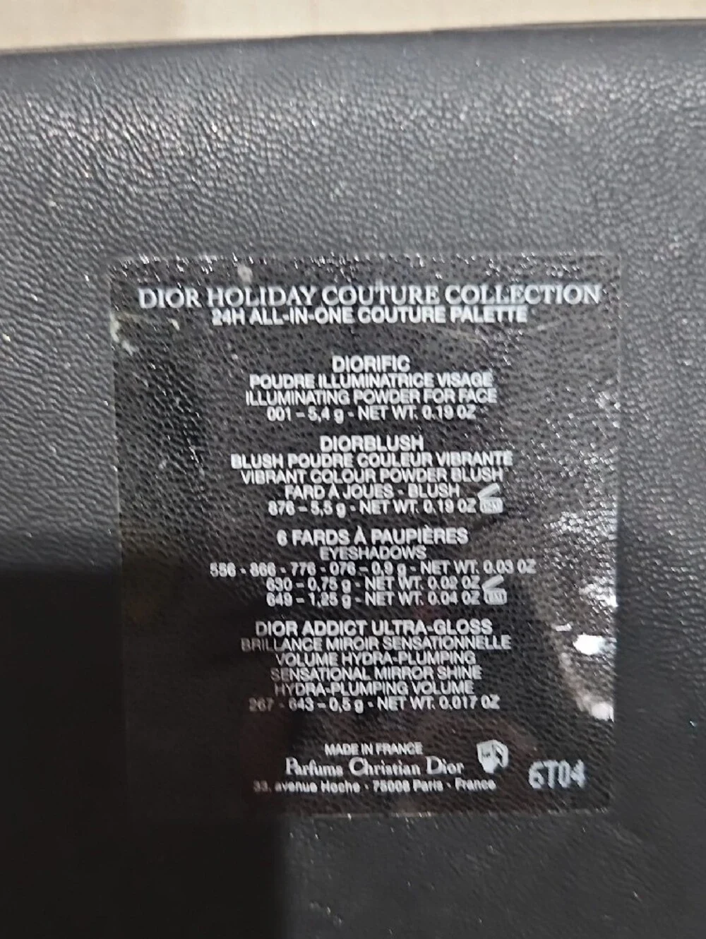 Dior Black Wallet with Gold CD Accent